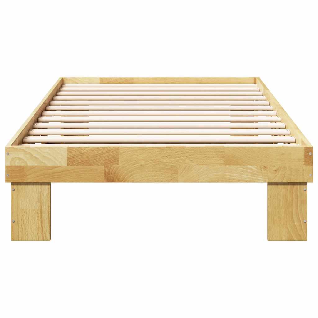 vidaXL Estructura de cama sin colchón 90x200 cm madera maciza roble