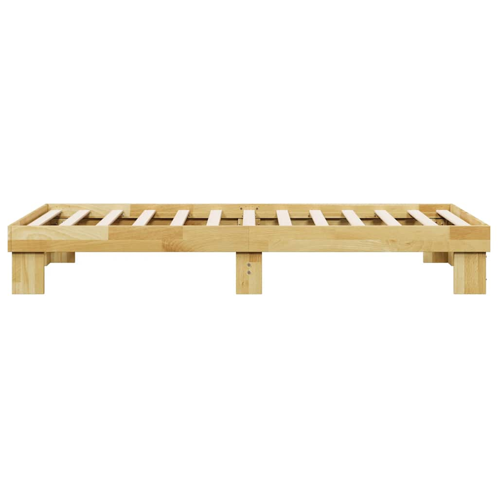 vidaXL Estructura de cama sin colchón 100x200 cm madera maciza roble