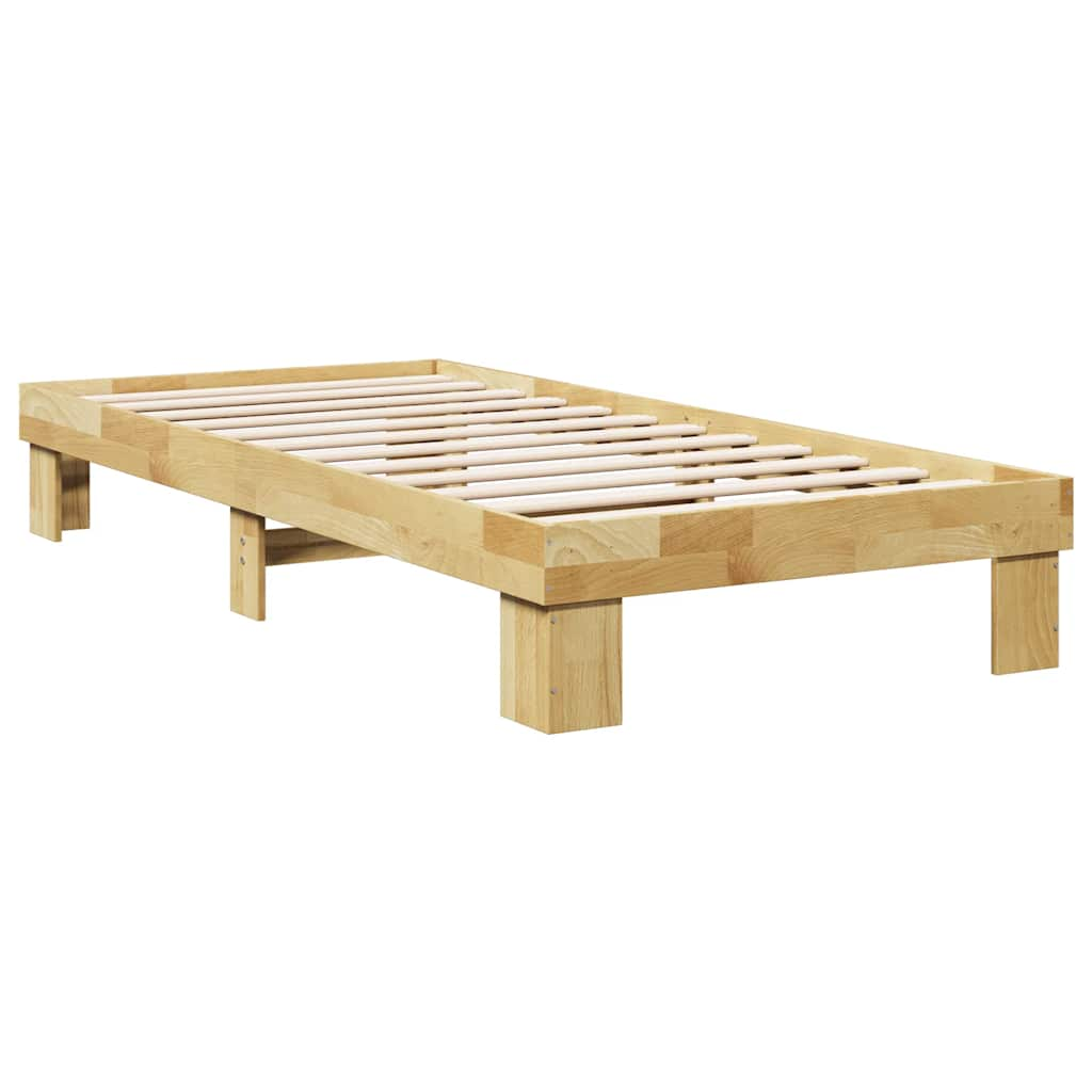 vidaXL Estructura de cama sin colchón 100x200 cm madera maciza roble