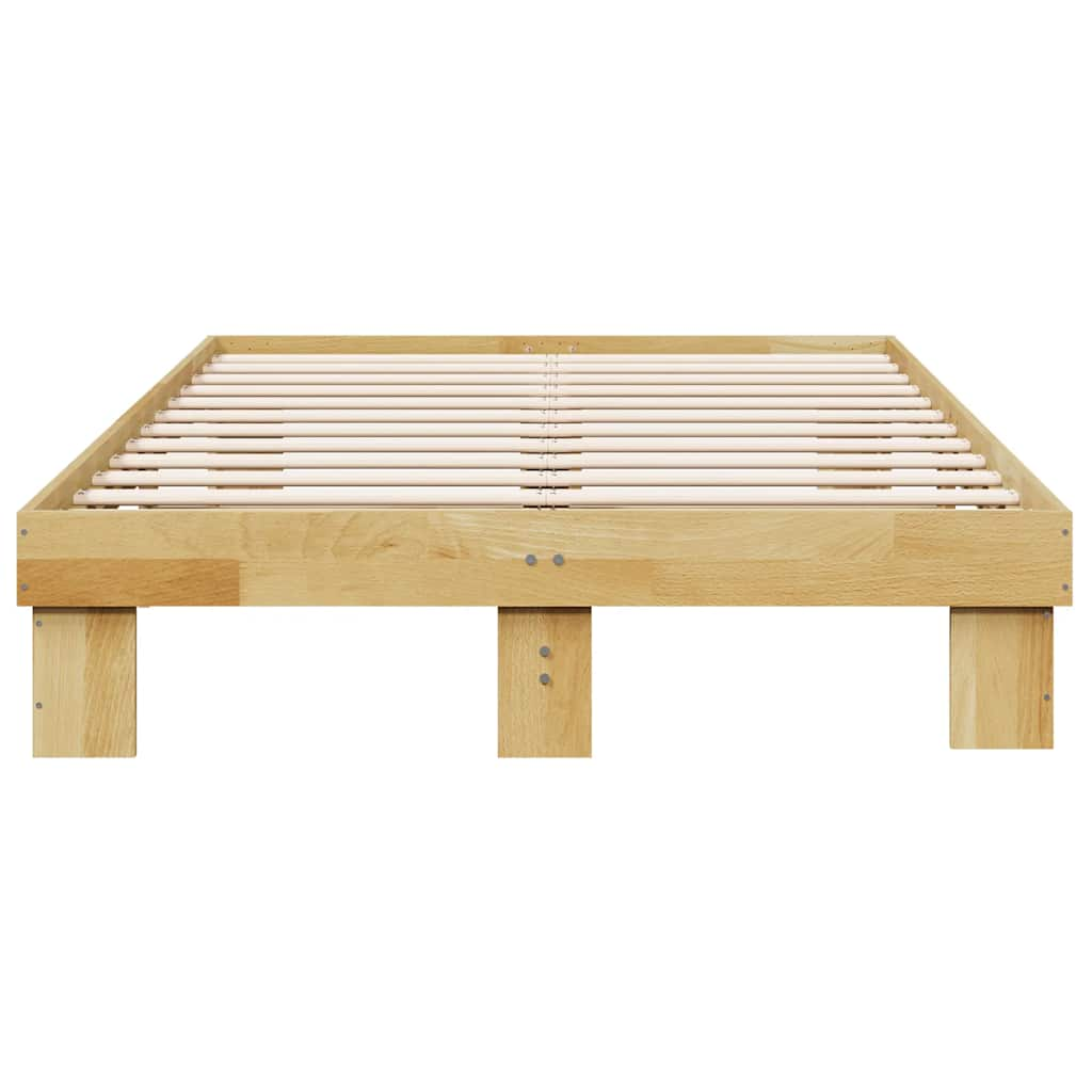 vidaXL Estructura de cama sin colchón 120x200 cm madera maciza roble