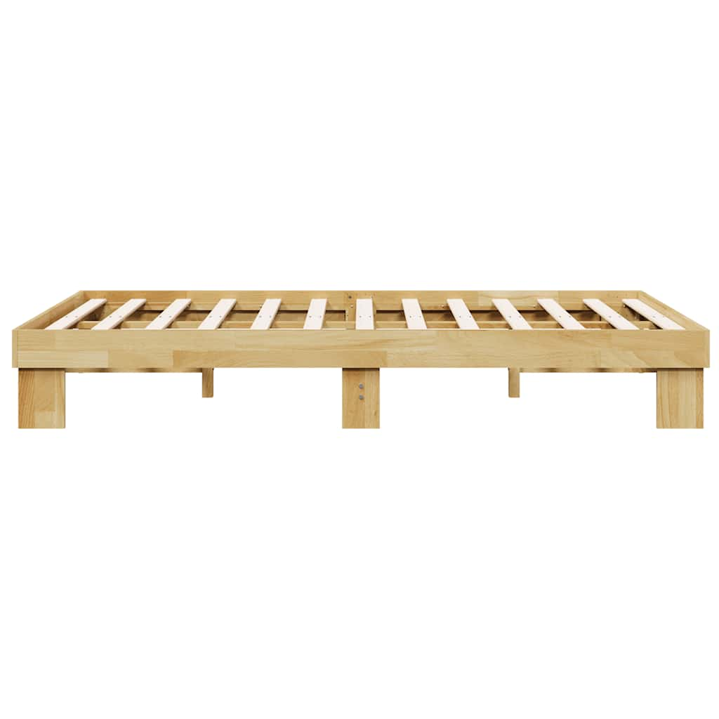 vidaXL Estructura de cama sin colchón 120x200 cm madera maciza roble