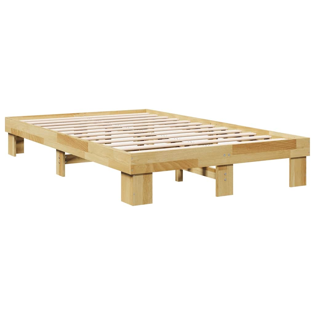 vidaXL Estructura de cama sin colchón 120x200 cm madera maciza roble