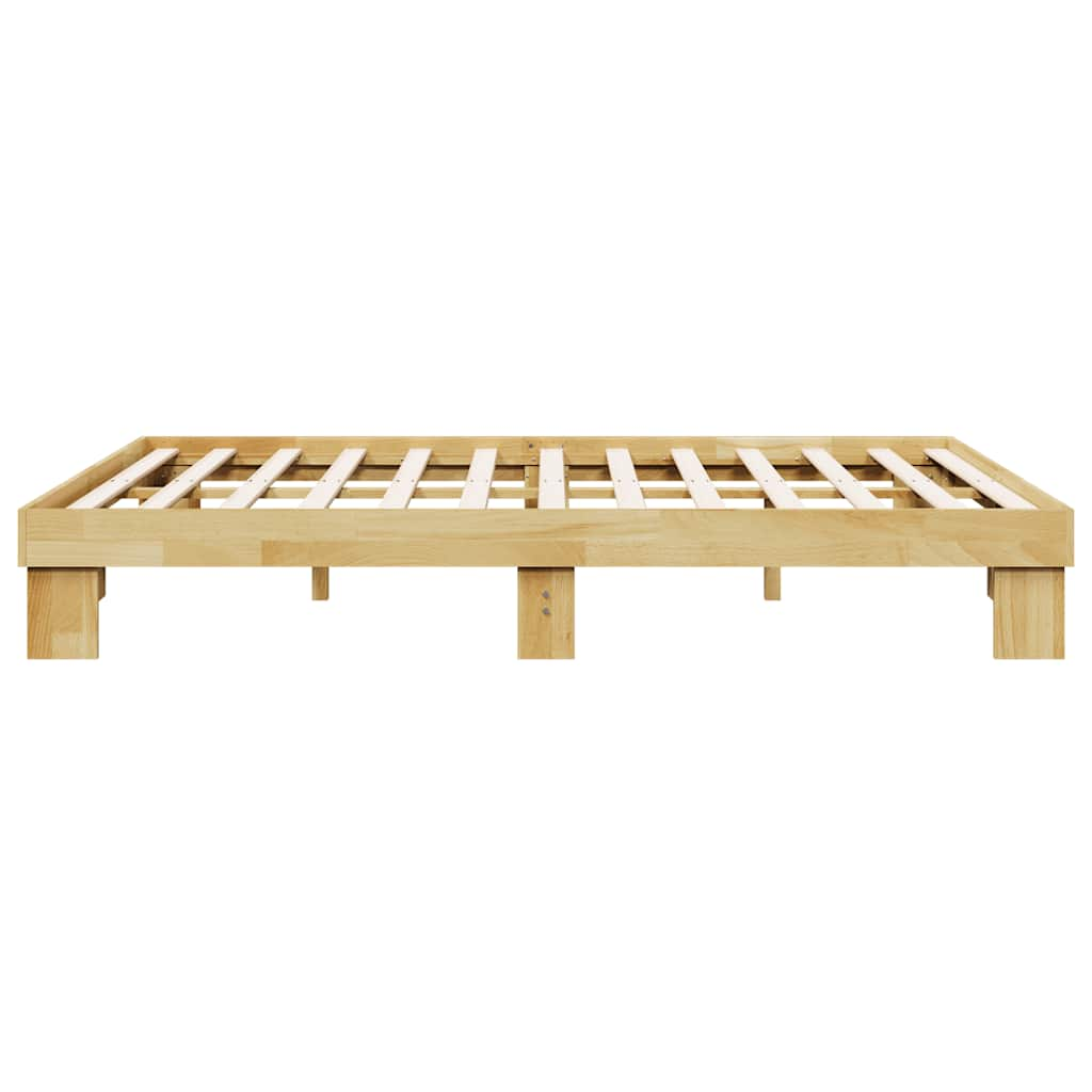 vidaXL Estructura de cama sin colchón 160x200 cm madera maciza roble