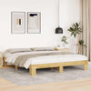 vidaXL Estructura de cama sin colchón 180x200 cm madera maciza roble