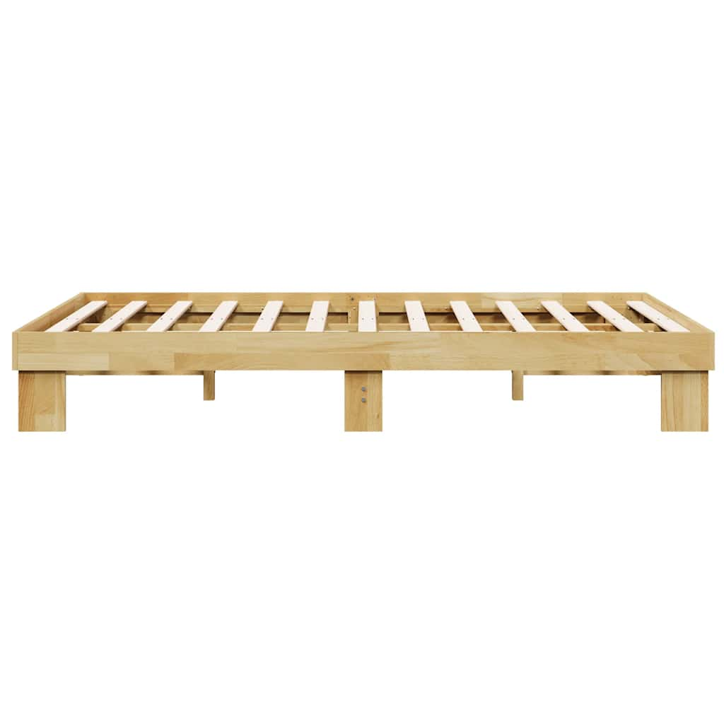 vidaXL Estructura de cama sin colchón 120x190 cm madera maciza roble