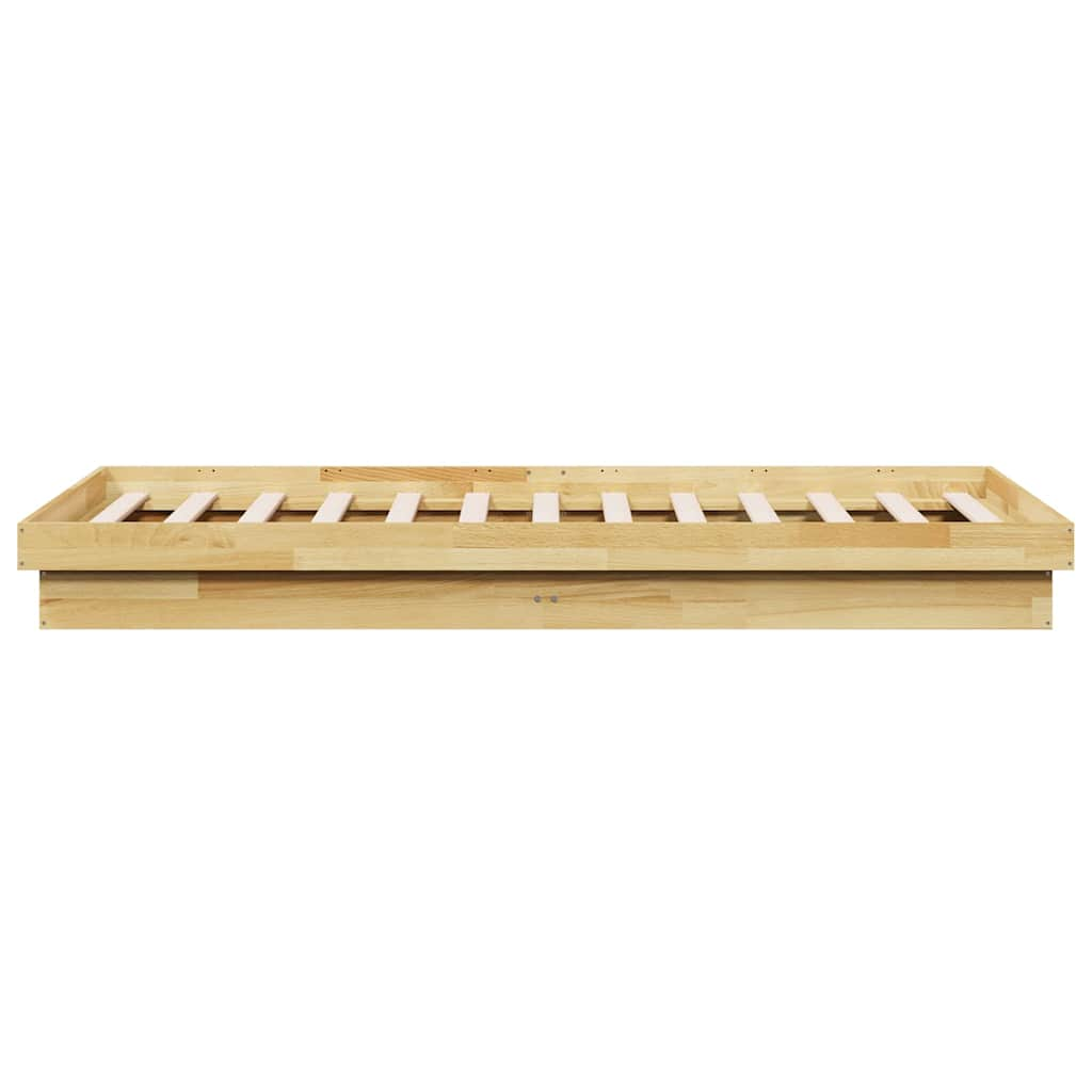 vidaXL Estructura de cama sin colchón 90x190 cm madera maciza roble