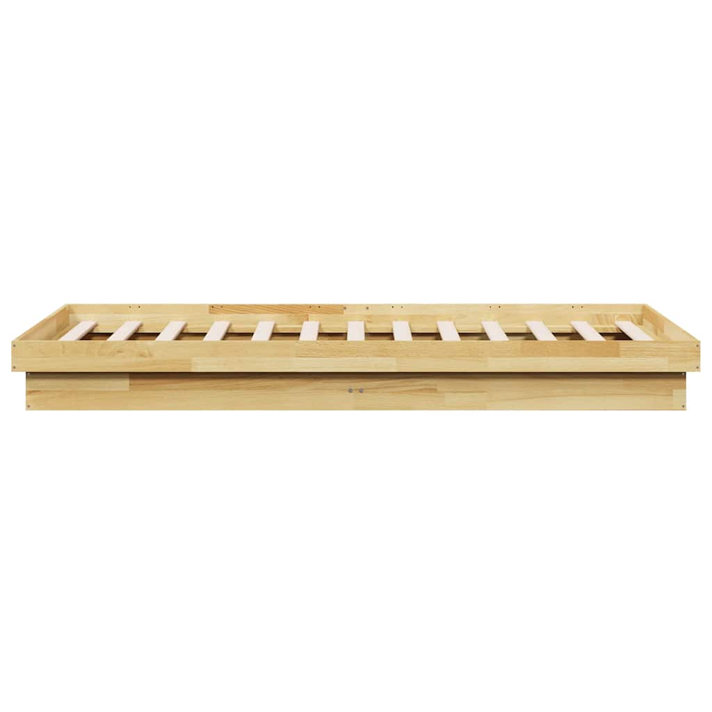 vidaXL Estructura de cama sin colchón 75x190 cm madera maciza roble