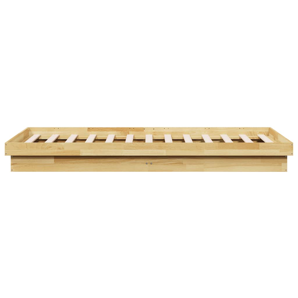 vidaXL Estructura de cama sin colchón 80x200 cm madera maciza roble