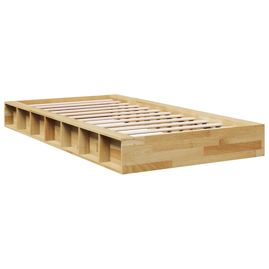 vidaXL Estructura de cama sin colchón 80x200 cm madera maciza roble