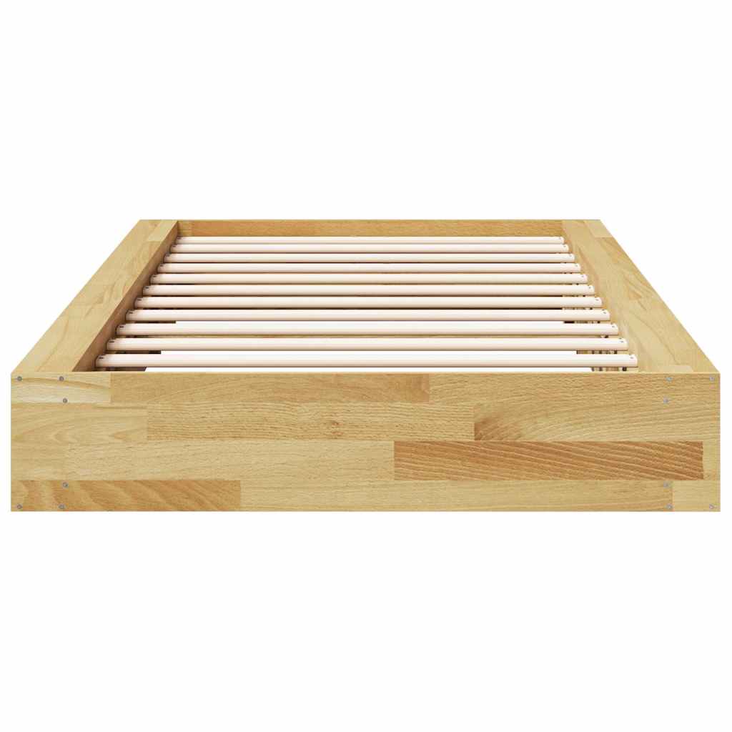 vidaXL Estructura de cama sin colchón 80x200 cm madera maciza roble