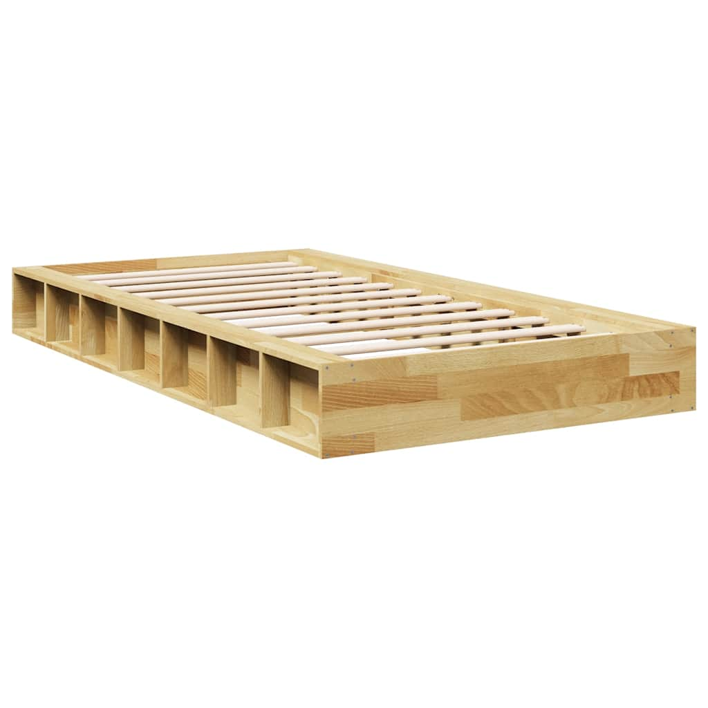 vidaXL Estructura de cama sin colchón 80x200 cm madera maciza roble