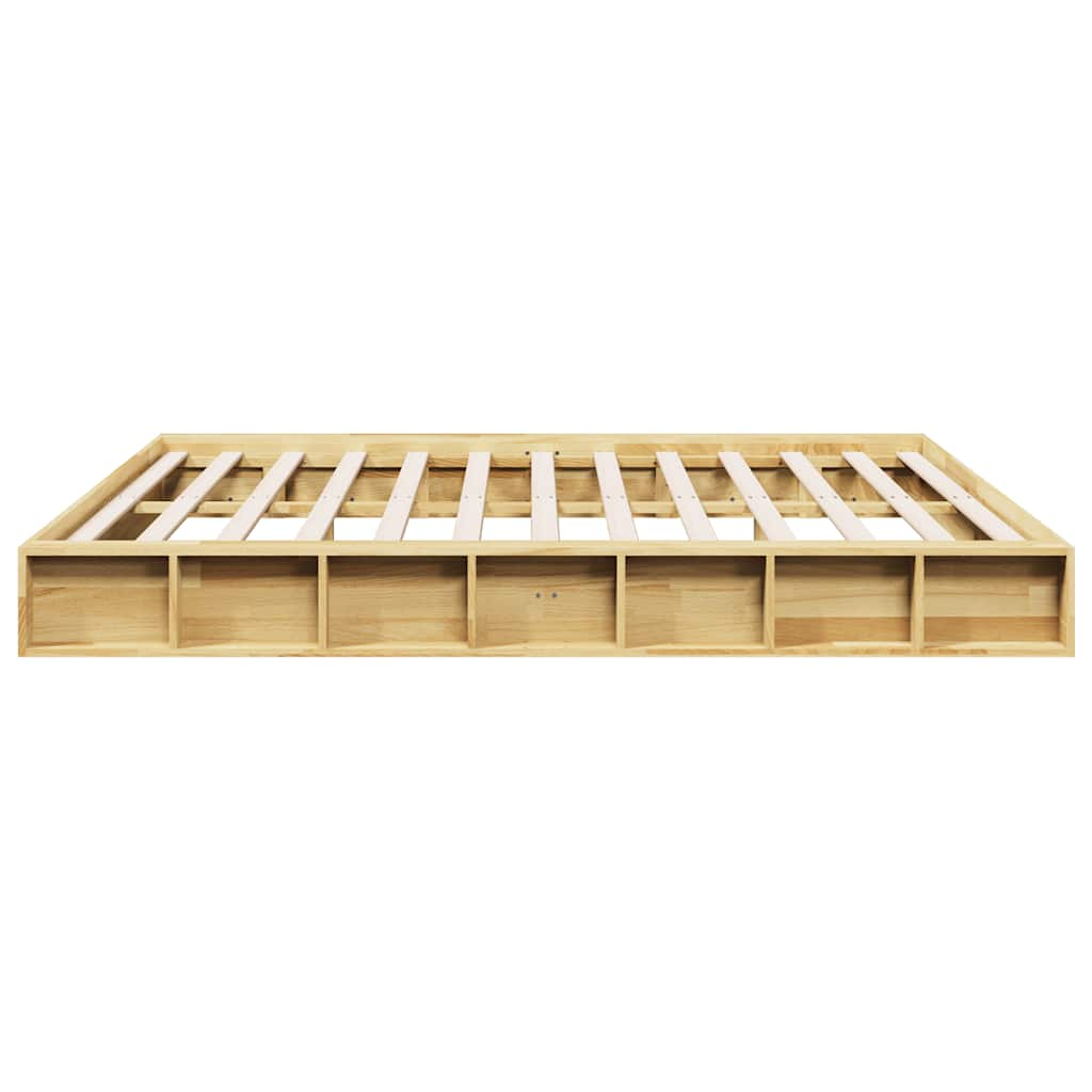 vidaXL Estructura de cama sin colchón 180x200 cm madera maciza roble