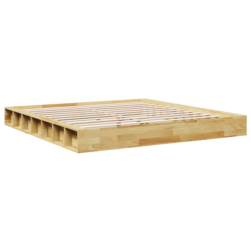 vidaXL Estructura de cama sin colchón 180x200 cm madera maciza roble