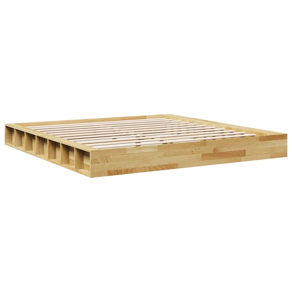 vidaXL Estructura de cama sin colchón 200x200 cm madera maciza roble