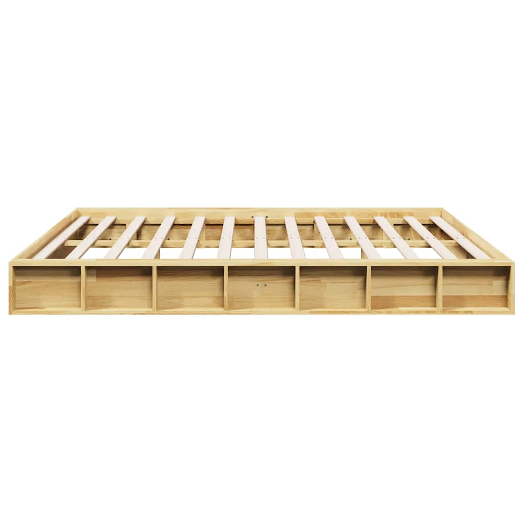 vidaXL Estructura de cama sin colchón 200x200 cm madera maciza roble