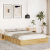 vidaXL Estructura de cama sin colchón 120x190 cm madera maciza roble