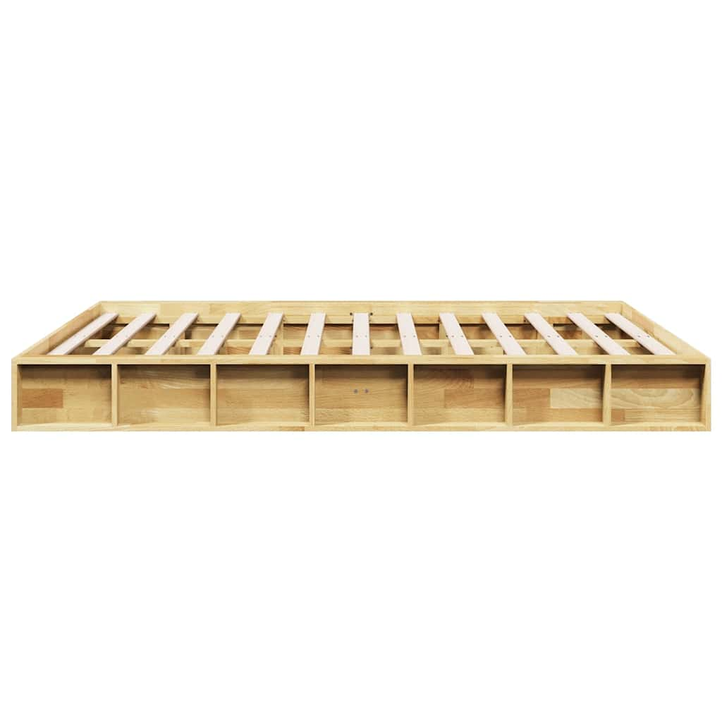 vidaXL Estructura de cama sin colchón 135x190 cm madera maciza roble