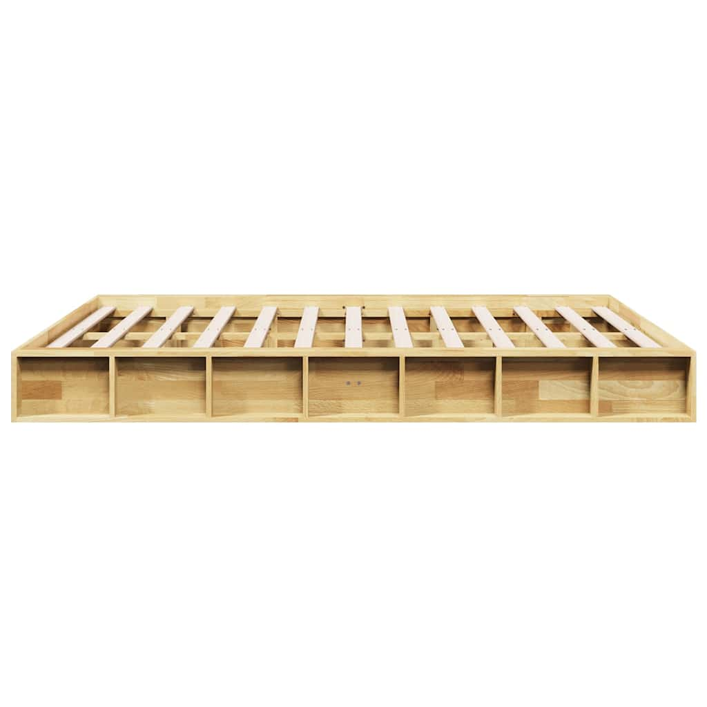 vidaXL Estructura de cama sin colchón 140x190 cm madera maciza roble