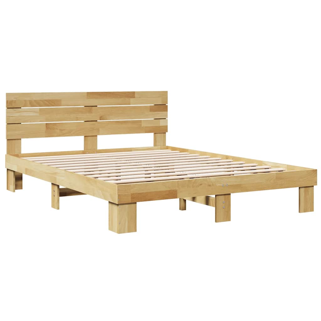 vidaXL Estructura de cama con cabecero sin colchón 140x190 cm