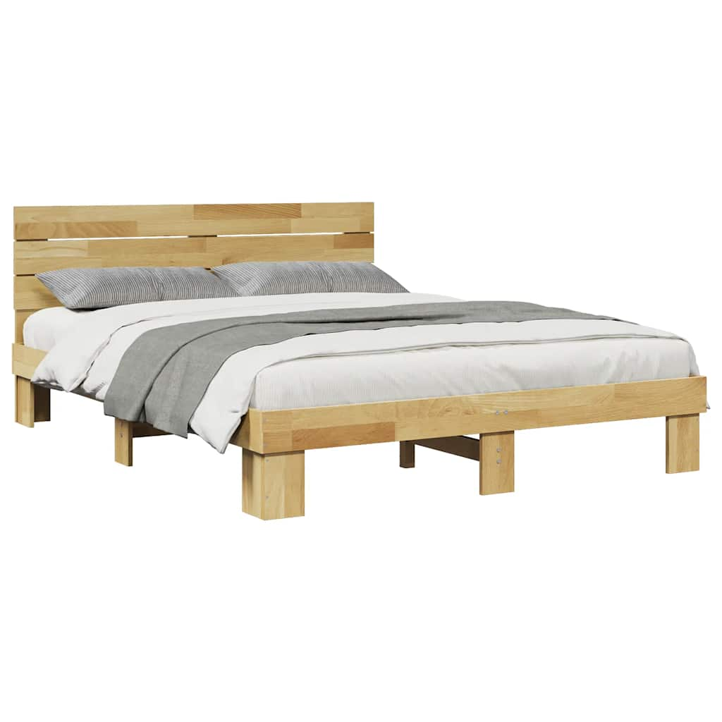 vidaXL Estructura de cama con cabecero sin colchón 140x190 cm