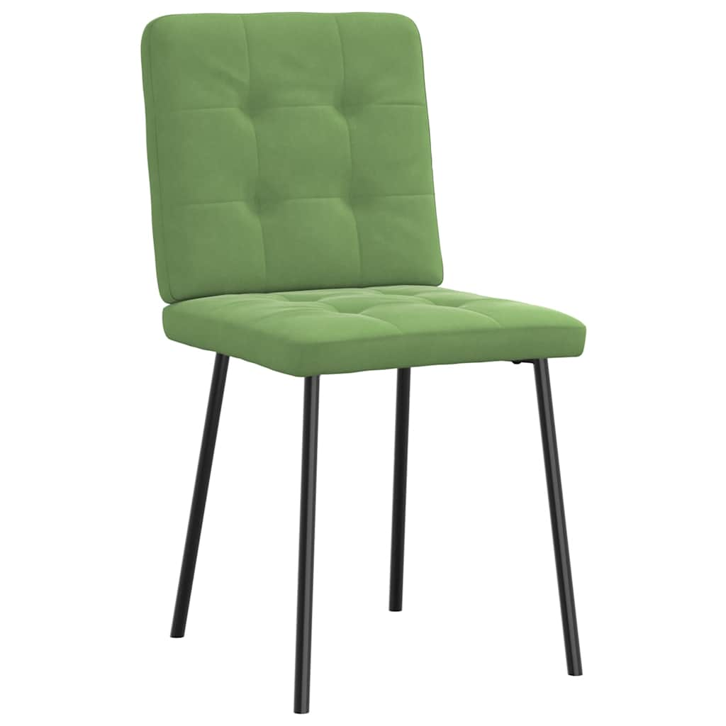 vidaXL Sillas de comedor 2 unidades terciopelo verde claro