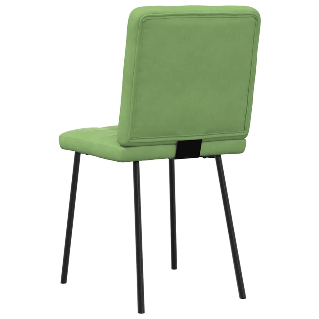 vidaXL Sillas de comedor 2 unidades terciopelo verde claro