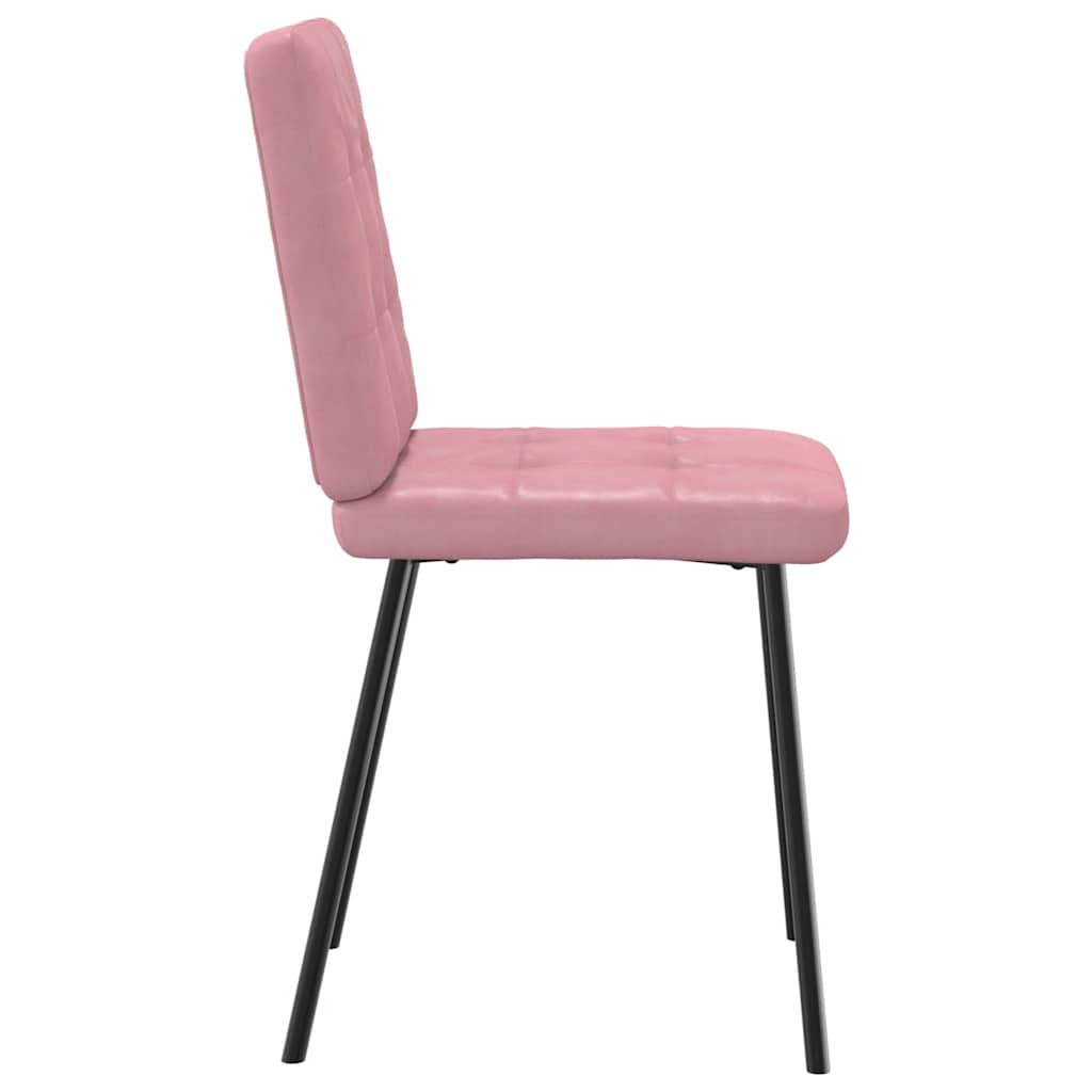 vidaXL Sillas de comedor 2 unidades terciopelo rosa