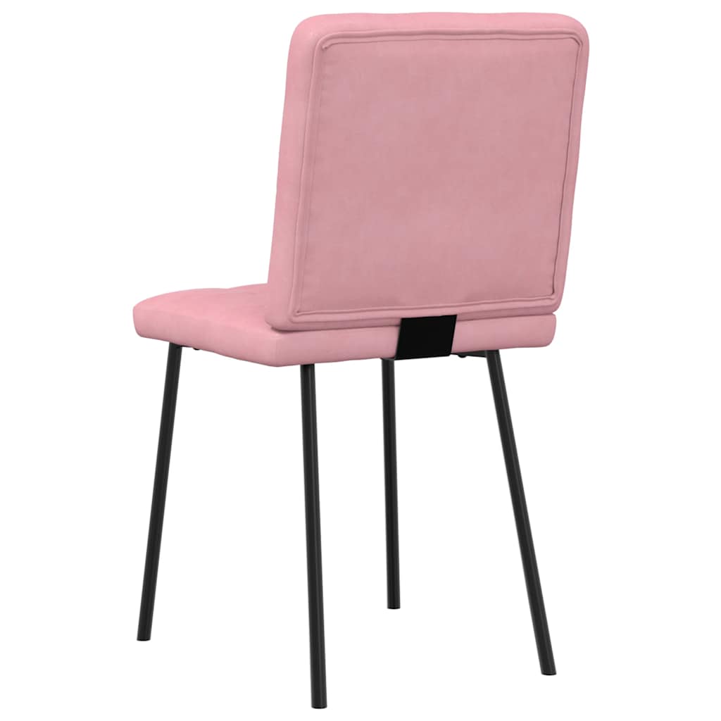 vidaXL Sillas de comedor 2 unidades terciopelo rosa