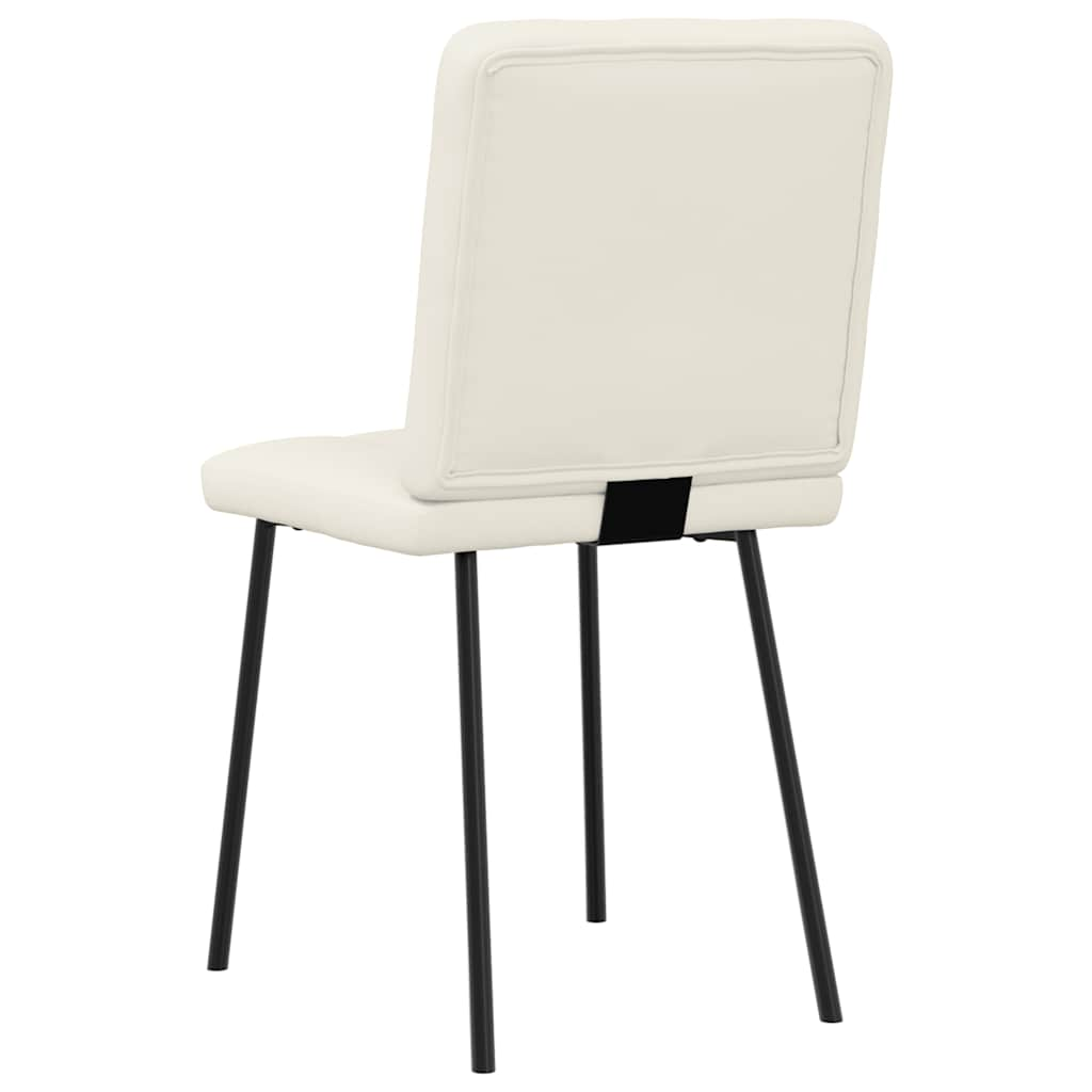 vidaXL Sillas de comedor 2 unidades terciopelo crema