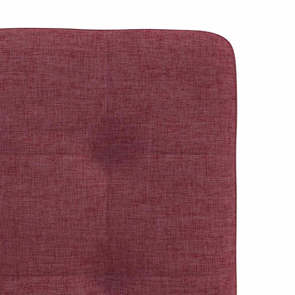 vidaXL Sillas de comedor 2 unidades tela rojo tinto