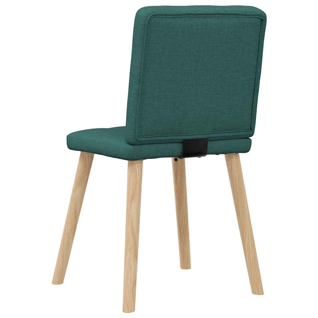 vidaXL Sillas de comedor 2 unidades tela verde oscuro