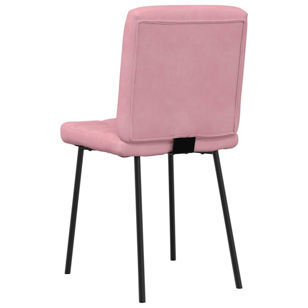 vidaXL Sillas de comedor 2 unidades terciopelo rosa