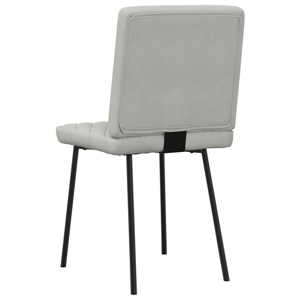 vidaXL Sillas de comedor 2 unidades terciopelo gris claro