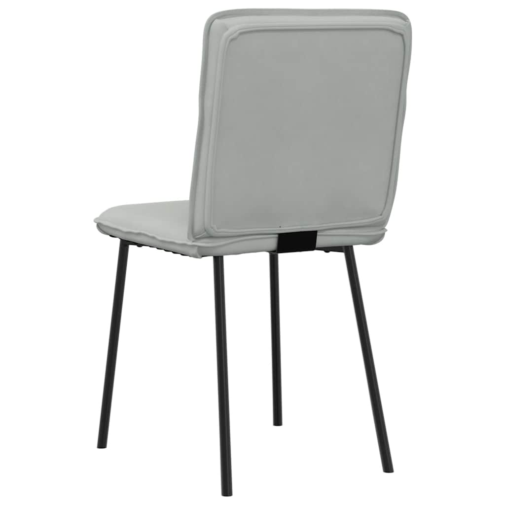 vidaXL Sillas de comedor 2 unidades terciopelo gris claro