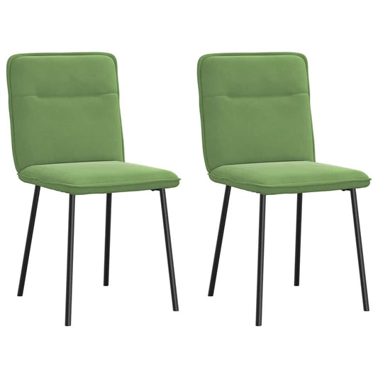 vidaXL Sillas de comedor 2 unidades terciopelo verde claro