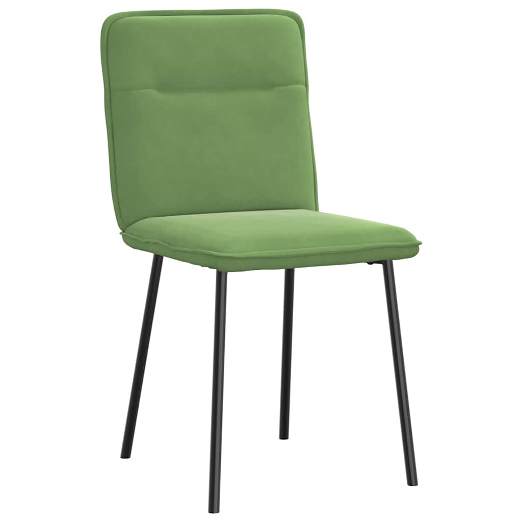 vidaXL Sillas de comedor 2 unidades terciopelo verde claro