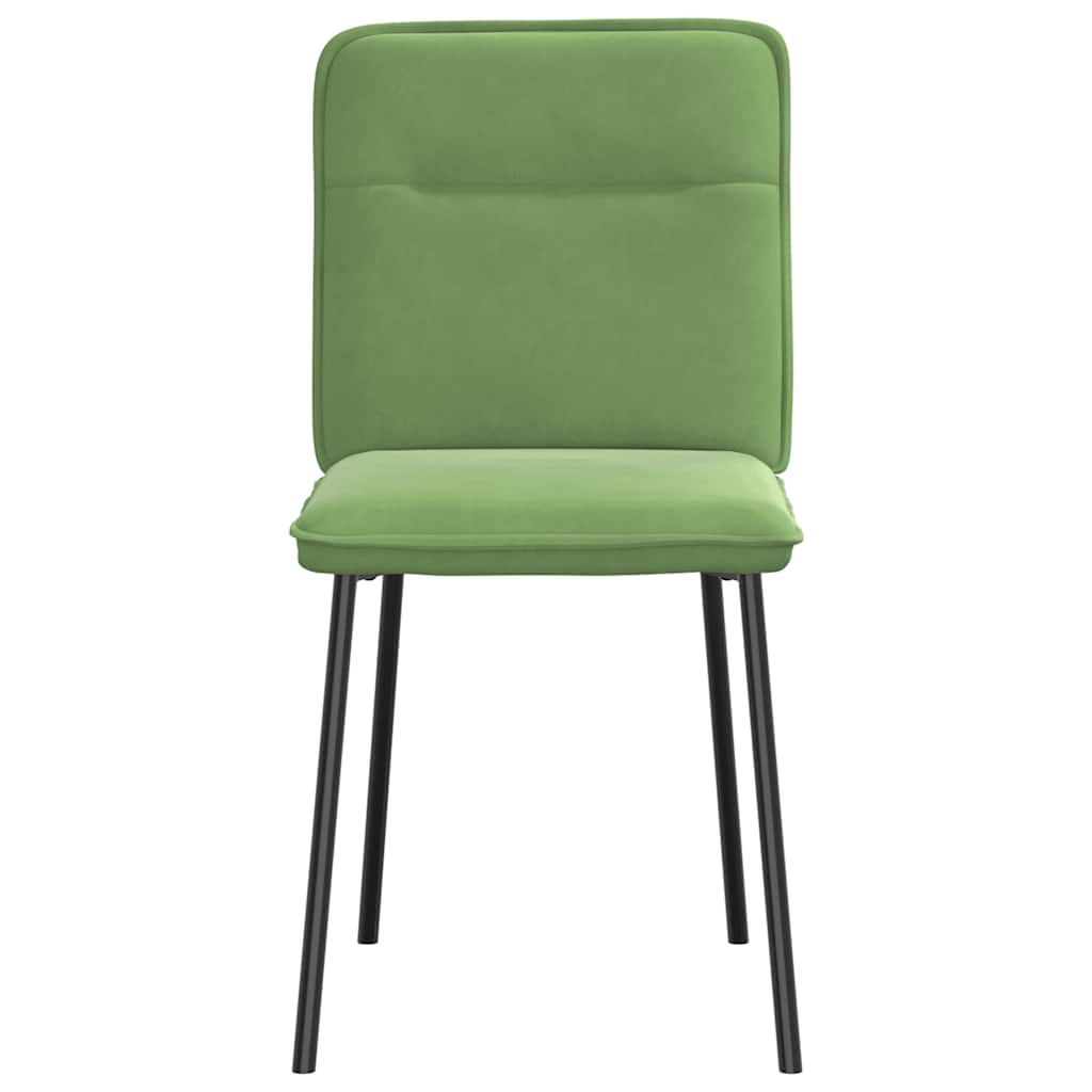 vidaXL Sillas de comedor 2 unidades terciopelo verde claro