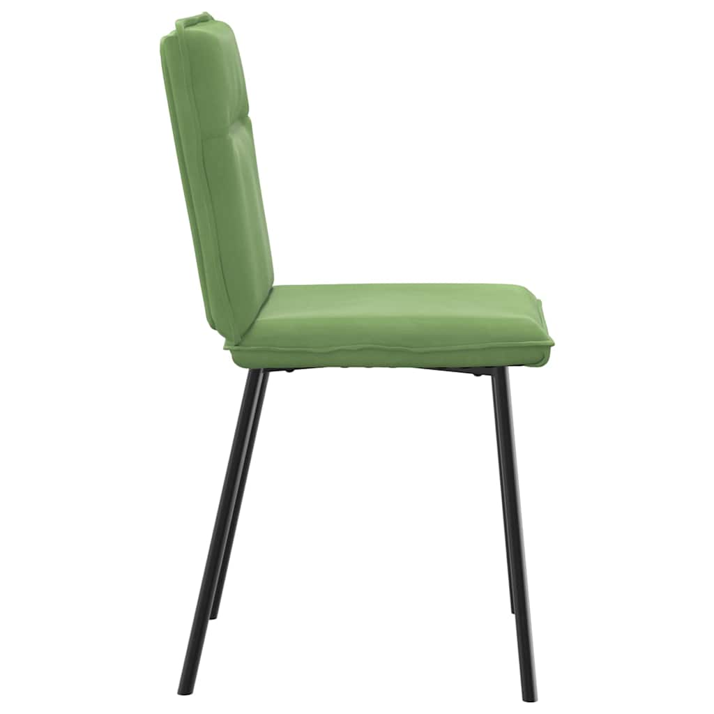 vidaXL Sillas de comedor 2 unidades terciopelo verde claro