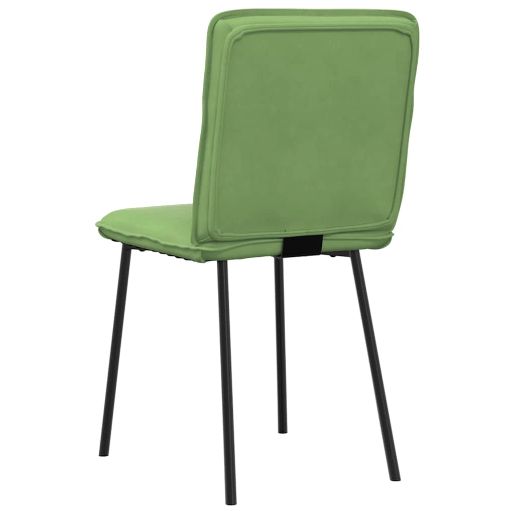 vidaXL Sillas de comedor 2 unidades terciopelo verde claro