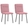 vidaXL Sillas de comedor 2 unidades terciopelo rosa