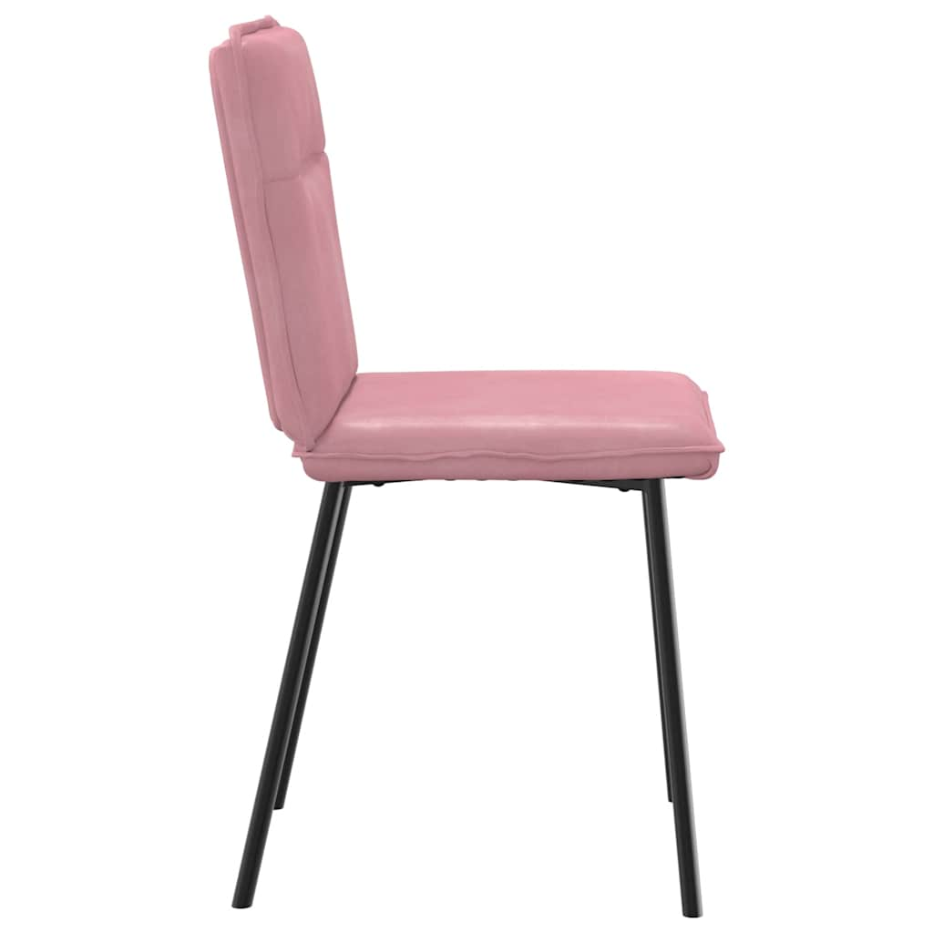 vidaXL Sillas de comedor 2 unidades terciopelo rosa