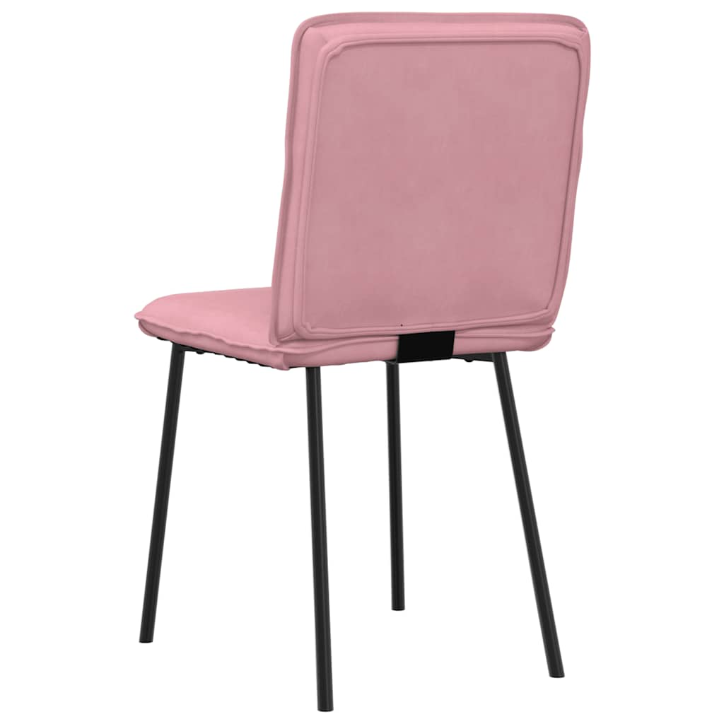 vidaXL Sillas de comedor 2 unidades terciopelo rosa