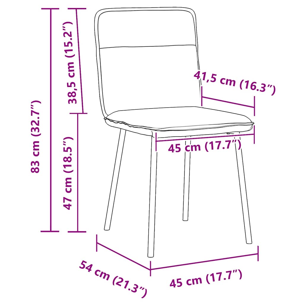 vidaXL Sillas de comedor 2 unidades terciopelo rosa