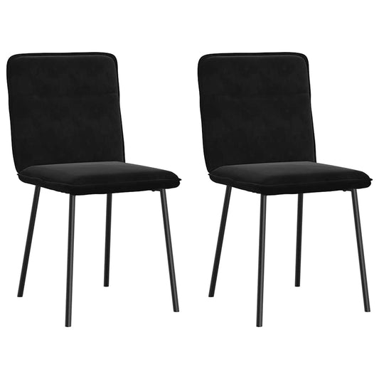 vidaXL Sillas de comedor 2 unidades terciopelo negro