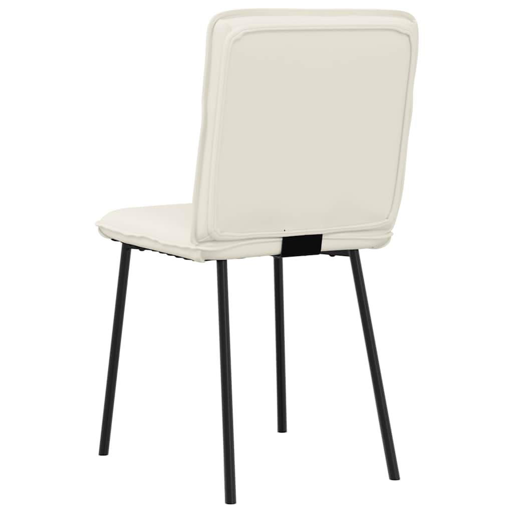 vidaXL Sillas de comedor 2 unidades terciopelo crema