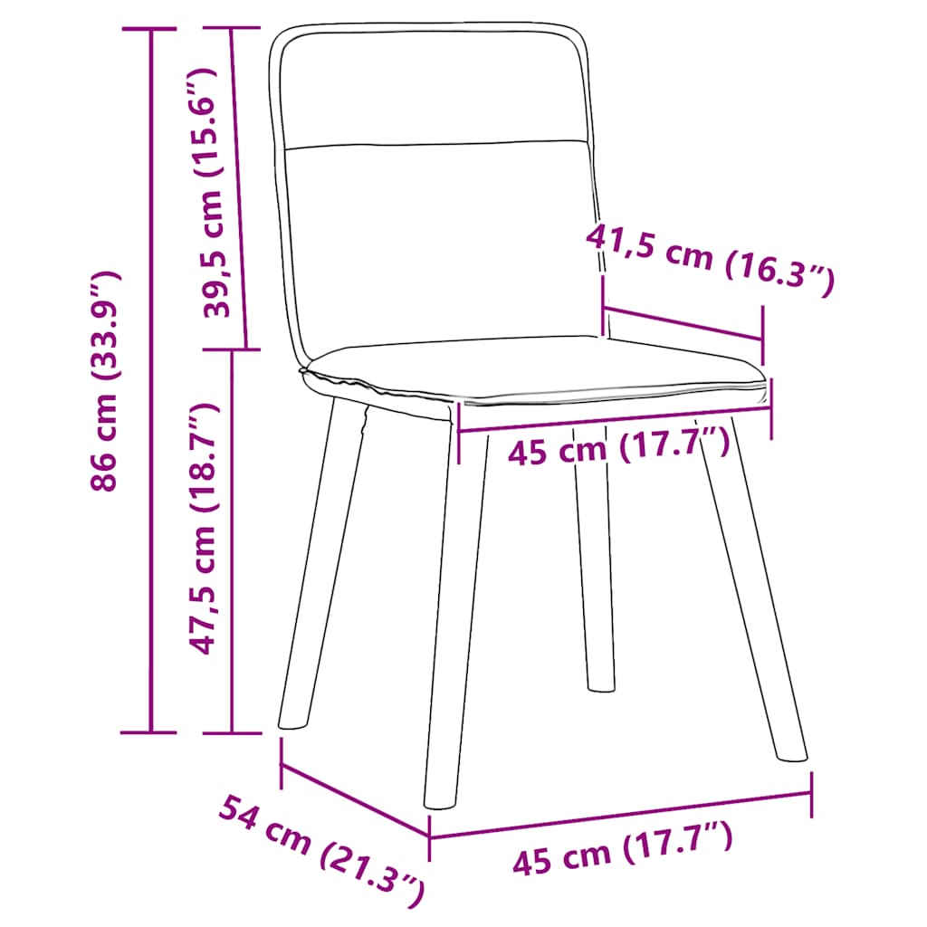 vidaXL Sillas de comedor 2 unidades tela rojo tinto