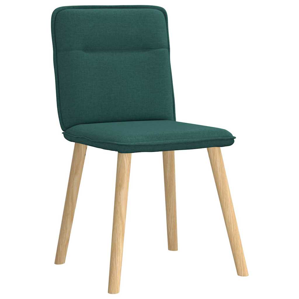 vidaXL Sillas de comedor 2 unidades tela verde oscuro