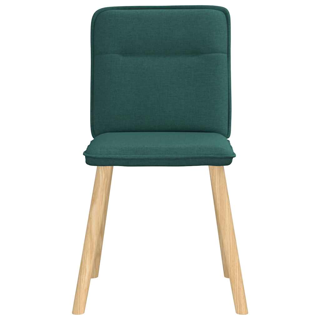 vidaXL Sillas de comedor 2 unidades tela verde oscuro