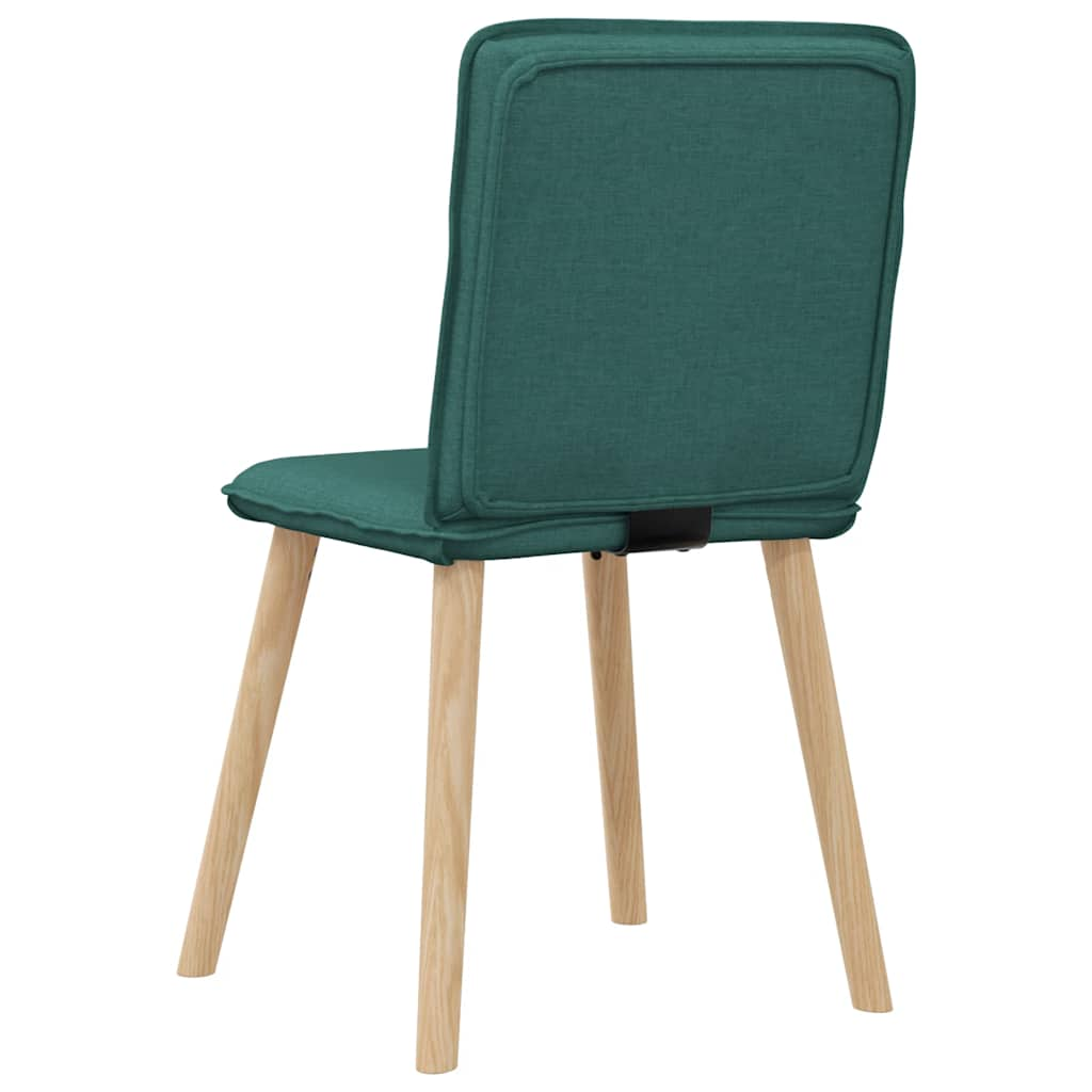 vidaXL Sillas de comedor 2 unidades tela verde oscuro