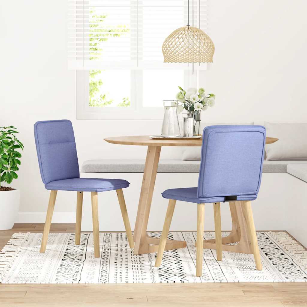 vidaXL Sillas de comedor 2 uds tela azul jeans